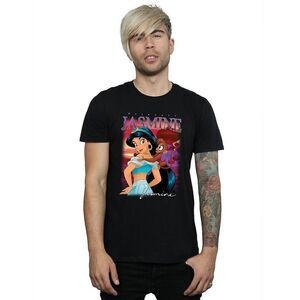 Aladdin Mens Jasmine Montage Cotton T-Shirt / Black